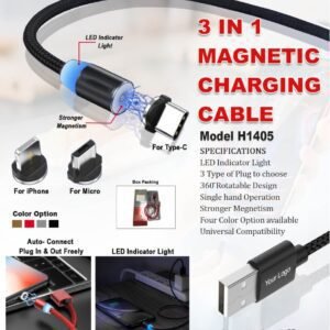 3 in 1 Magnetic Charging Cable -MCG000489