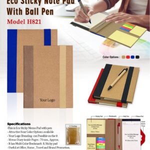 Eco Sticky  Note Pad with Ball Pen -MCG000309